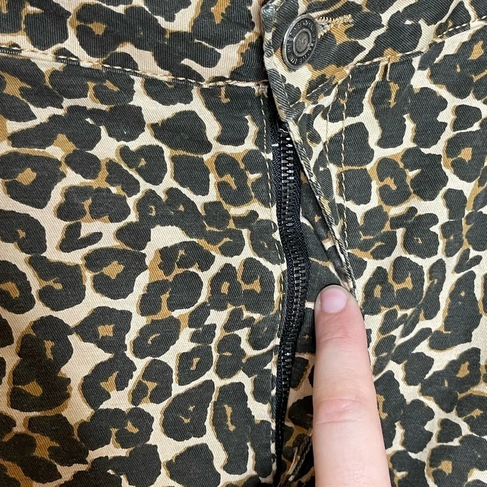 Free People Belle High Rise Leopard Skinny Pants Size 31